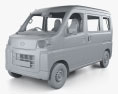 Daihatsu Hijet Cargo Deluxe with HQ interior 2024 3d model clay render