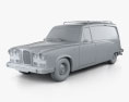 Daimler DS420 Coche fúnebre 1987 Modelo 3D clay render