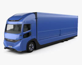 3D model of Daimler E-Fuso Vision One Box Truck 2020