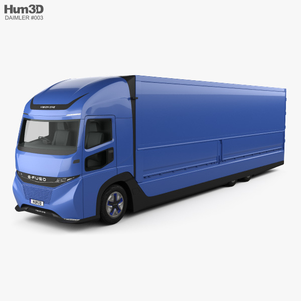 Daimler E-Fuso Vision One Box Truck 2020 Modello 3D