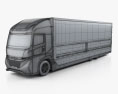 Daimler E-Fuso Vision One Box Truck 2020 3d model wire render