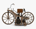 Daimler Reitwagen 1885 3D-Modell Seitenansicht