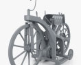 Daimler Reitwagen 1885 3d model clay render