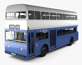 Daimler Fleetline CRG6 Double-Decker Bus 1965 3D model