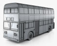 Daimler Fleetline CRG6 Двухэтажный автобус 1965 3D модель wire render
