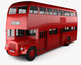 Daimler E Autobús de dos pisos 1965 Modelo 3D