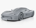 Dallara Stradale 2020 Modèle 3d clay render