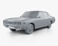 Datsun 280C sedan 1979 3d model clay render