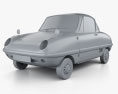 Datsun Baby 1964 3d model clay render