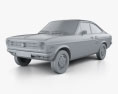 Datsun 1200 купе 1970 3D модель clay render