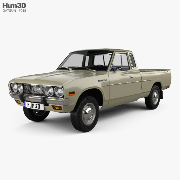 Datsun 620 King Cab with HQ interior and engine 1977 3D model