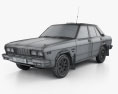 Datsun Stanza 4-Türer Rennwagen sedan 1977 3D-Modell wire render