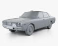 Datsun 220C Taxi 1971 3d model clay render