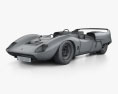 De Tomaso P70 with HQ interior and engine 1968 3d model wire render