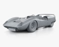 De Tomaso P70 with HQ interior and engine 1968 3d model clay render