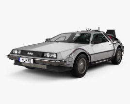 Back to the Future DeLorean car 3D 모델 