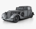Delage D8 100 クーペ Chauffeur par Franay 1936 3Dモデル wire render