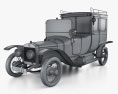 Delage Type A1 Gillotte Coupe 1917 Modello 3D wire render