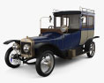 Delage Type A1 Gillotte Coupe con interni e motore 1917 Modello 3D