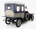 Delage Type A1 Gillotte Coupe mit Innenraum und Motor 1917 3D-Modell Rückansicht