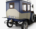 Delage Type A1 Gillotte Coupe con interni e motore 1917 Modello 3D