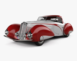 3D model of Delahaye 135M Figoni and Falaschi convertible 1937