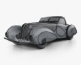 Delahaye 135M Figoni and Falaschi Cabriolet 1937 3D-Modell wire render