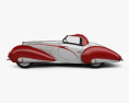Delahaye 135M Figoni and Falaschi Cabriolet 1937 3D-Modell Seitenansicht