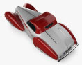 Delahaye 135M Figoni and Falaschi 敞篷车 1937 3D模型 顶视图