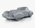 Delahaye 135M Figoni and Falaschi Cabriolet 1937 3D-Modell clay render