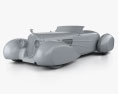 Delahaye Bugnotti 2013 3D-Modell clay render