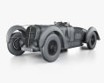 Delahaye 135C with HQ interior and engine 1940 3d model wire render