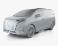 Denza D9 EV 2022 3D模型 clay render
