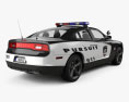 Dodge Charger Police 2012 Modèle 3d vue arrière