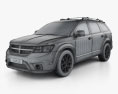 Dodge Journey 2014 3D模型 wire render