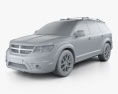 Dodge Journey 2014 3D 모델  clay render