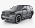 Dodge Durango 2015 3D模型 wire render