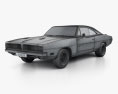 Dodge Charger RT 1969 3d model wire render