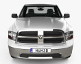 Dodge Ram 1500 Regular Cab SLT 6-foot 4-inch Box 2014 3D模型 正面图