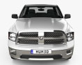 Dodge Ram 1500 Crew Cab Big Horn 5-foot 7-inch Box 2012 3Dモデル front view