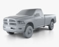 Dodge Ram 2500 Regular Cab ST 8-foot Box 2014 3Dモデル clay render