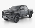Dodge Ram 2500 Crew Cab Big Horn 6-foot 4-inch Box 2014 3D-Modell wire render