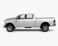 Dodge Ram 2500 Crew Cab Big Horn 6-foot 4-inch Box 2014 3D 모델  side view