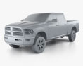 Dodge Ram 2500 Crew Cab Big Horn 6-foot 4-inch Box 2014 3Dモデル clay render