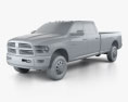 Dodge Ram 2500 Crew Cab Big Horn 8-foot Box 2014 3D-Modell clay render