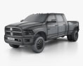Dodge Ram 3500 Mega Cab Dually Laramie 6-foot 4-inch Box 2014 3D模型 wire render