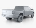 Dodge Ram 3500 Mega Cab Dually Laramie 6-foot 4-inch Box 2014 3D模型