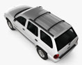 Dodge Durango 2003 3D模型 顶视图