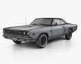 Dodge Coronet R/T Coupe 1968 3d model wire render