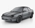 Dodge Neon Sport Coupe 1999 3Dモデル wire render